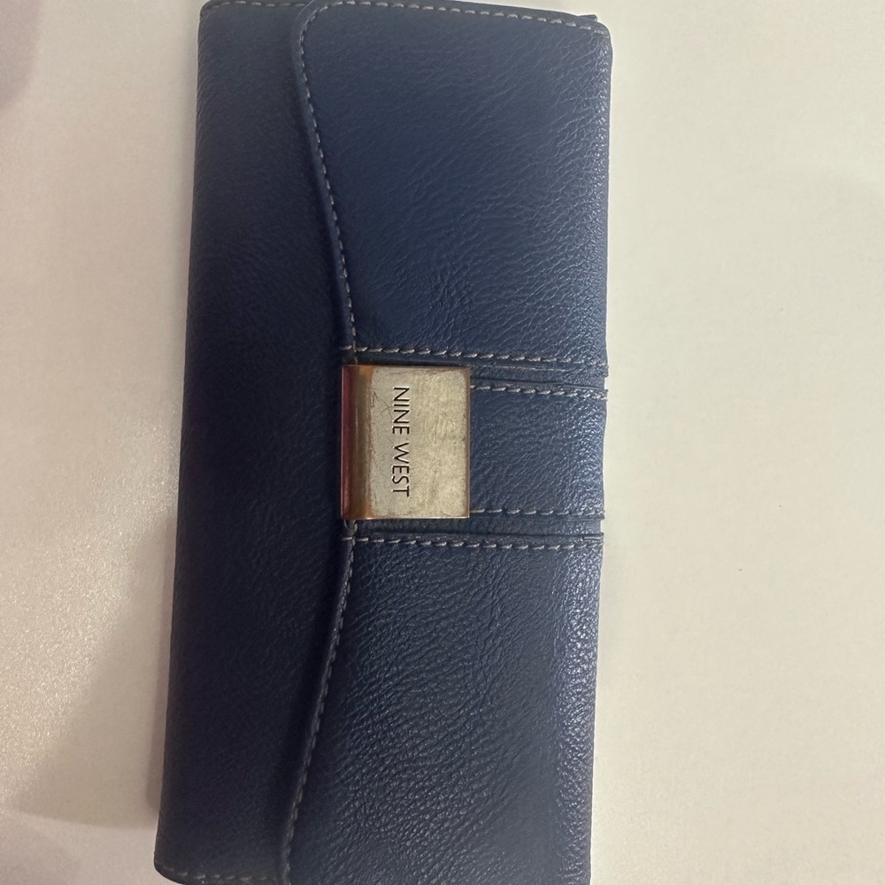 Nine West Dark Blue Clutch Wallet